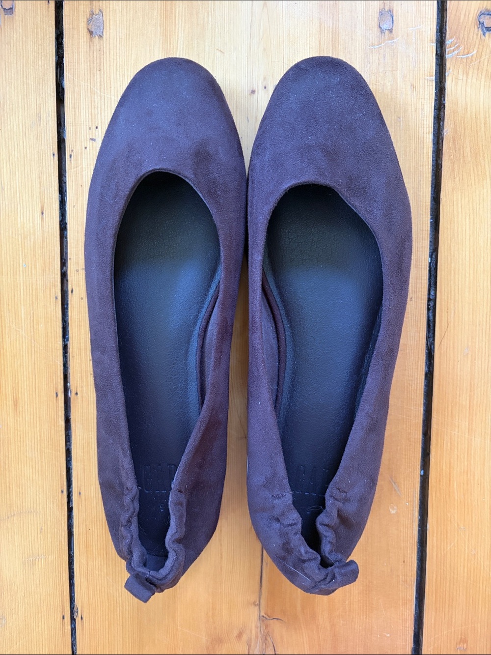 GAP Dark Brown Suede Slip-On Ballet Flats
